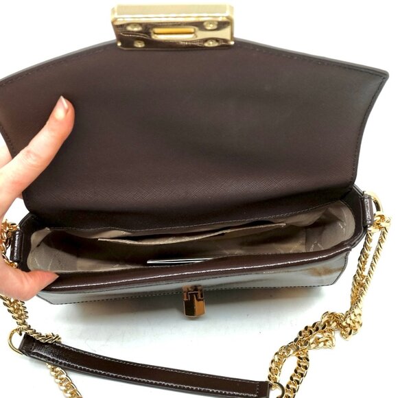 MICHAEL KORS~Kinsley~Medium Flap Crossbody Shoulder Bag~ Marigold Multi Color - Picture 7 of 8